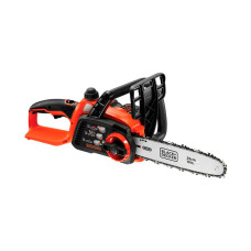 Пила ланцюгова акумуляторна BLACK+DECKER, 18 В, 2 А/год, шина 25 см, ланцюг 3/8 '', 1 акумулятор і зарядний пристрій, швидкість ланцюга 3.50 м/с, вага 3.1 кг, гальмо (0.15 сек)