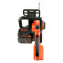 Пила ланцюгова акумуляторна BLACK+DECKER, 18 В, 2 А/год, шина 25 см, ланцюг 3/8 '', 1 акумулятор і зарядний пристрій, швидкість ланцюга 3.50 м/с, вага 3.1 кг, гальмо (0.15 сек)
