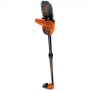 Висоторіз акумуляторний BLACK+DECKER з штангою, 18 В, 2 А/год, довжина шини 20 см, штанга довжиною від 150 до 244 см забезпечує досяжність гілок до 4,5 метрів, 1 акумулятор і зарядний пристрій, вага 4,85 кг