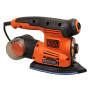 Шліфмашина ексцентрикова BLACK+DECKER, 220 Вт, 125 мм, 8500-13000 об/хв, амплітуда 2 мм, вага 1.9 кг