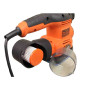 Шліфмашина ексцентрикова BLACK+DECKER, 220 Вт, 125 мм, 8500-13000 об/хв, амплітуда 2 мм, вага 1.9 кг
