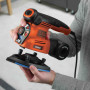 Шліфмашина ексцентрикова BLACK+DECKER, 220 Вт, 125 мм, 8500-13000 об/хв, амплітуда 2 мм, вага 1.9 кг