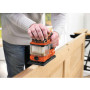 Шліфмашина вібраційна BLACK+DECKER DuoSand, 270 Вт, 5000-13000 об/хв, розмір паперу 115 х 230 мм, валіза, вага 3 кг