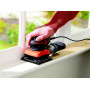 Шліфмашина вібраційна BLACK+DECKER 220 Вт, 16000 об/хв, підошва 113.5 х 109 мм, вага 1.5 кг