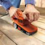 Шліфмашина стрічкова BLACK+DECKER, 720 Вт, розмір стрічки 75 х 457 мм, швидкість стрічки 206 м/хв, розмір підошви 75 х 145 мм, пилозбірник, вага 2.5 кг