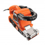 Шліфмашина стрічкова BLACK+DECKER, 720 Вт, розмір стрічки 75 х 533 мм, швидкість стрічки 250 м/хв, розмір підошви 75 х 195 мм, пилозбірник, вага 3.5 кг