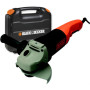 Шліфмашина кутова мережева BLACK+DECKER, 1200 Вт, d = 125 мм, 11000 об/хв, вага 2.7 кг, валіза