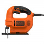 Пила лобзикова мережева BLACK+DECKER, 400 Вт, 3000 ход/хв, максимальна глибина пропилу (дерево) - 65 мм, вага 1.3 кг
