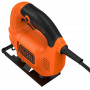 Пила лобзикова мережева BLACK+DECKER, 400 Вт, 3000 ход/хв, максимальна глибина пропилу (дерево) - 65 мм, вага 1.3 кг