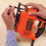 Пила лобзикова мережева BLACK+DECKER, 520 Вт, 3000 ход/хв, максимальна глибина пропилу (дерево) - 70 мм, вага 2.21 кг