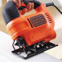 Пила лобзикова мережева BLACK+DECKER, 520 Вт, 3000 ход/хв, максимальна глибина пропилу (дерево) - 70 мм, вага 2.21 кг