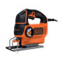 Пила лобзикова мережева BLACK+DECKER, 550 Вт, 3000 ход/хв, максимальна глибина пропилу (дерево) - 80 мм, вага 2.1 кг