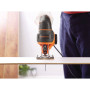 Пила лобзикова мережева BLACK+DECKER, 550 Вт, 3000 ход/хв, максимальна глибина пропилу (дерево) - 80 мм, вага 2.1 кг