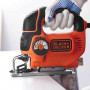 Пила лобзикова мережева BLACK+DECKER, 550 Вт, 1500 - 3000 ход/хв, максимальна глибина пропилу (дерево) - 80 мм, вага 2.1 кг, пластиковий кейс