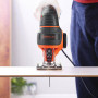 Пила лобзикова мережева BLACK+DECKER, 550 Вт, 1500 - 3000 ход/хв, максимальна глибина пропилу (дерево) - 80 мм, вага 2.1 кг, пластиковий кейс