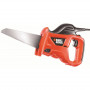 Пила шабельна мережева BLACK+DECKER, 400 Вт, 0-4500 ход/хв, величина ходу 10 мм, вага 1.9 кг