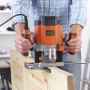 Фрезер мережевий BLACK+DECKER, 1200 Вт, 8000-28000 об/хв, цанга 6-8 мм, максимальний діаметр фрези - 30 мм, вага 3.37 кг, валіза