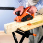 Рубанок мережевий BLACK+DECKER, 650 Вт, ширина стругання 82 мм, вага 3.0 кг, перехідник