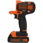 Акумуляторний багатофункціональний інструмент BLACK+DECKER, безударний, 18 В, 1.5 А/год, 20.9 Нм, 800 об/хв, патрон 10 мм швидкозатискний, кількість швидкостей - 1, вага 1.46 кг, акумулятор, валіза