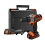Акумуляторний багатофункціональний інструмент BLACK+DECKER, безударний, 18 В, 1.5 А/год, 20.9 Нм, 800 об/хв, патрон 10 мм швидкозатискний, кількість швидкостей - 1, вага 1.46 кг, 2 акумулятора, валіза