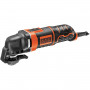 Багатофункціональний інструмент з осцилюючим механізмом BLACK+DECKER з затискною системою Superlok, потужність 280 Вт, регулювання швидкості, швидкість 10.000-22.000 ход/хв, кут коливання 2.8 °, прогумовані вставки,