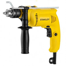 Дриль мережевий STANLEY, ударний, 600 Вт, 20 Нм, 2900 об/хв, 49300 уд/хв, кількість швидкостей - 1, вага 1.75 кг, багатопозиційна бічна рукоять