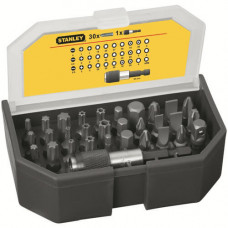 Набір біт STANLEY "Expert", Torx, Philips, Pozidriv, Ph2, Ph3, Pz2, Pz1, T10, T25, T30, T40, L = 25 мм, 31 од, пластикова коробка