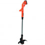 Тример акумуляторний BLACK+DECKER, 18 В, 2 А/год, жилка 1.6 мм, ширина косіння 25 см, 1 акумулятор і зарядний пристрій, обороти 9000 об/хв, вага 3.5 кг