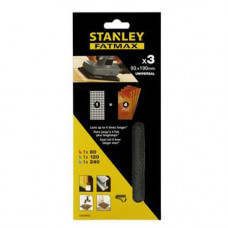 Сітка шліфовальна STANLEY 93 х 190 мм, 3 листи, переріз 80, 120, 240, кріплення QUICK-FIT (сітка), для KA300, KA274