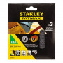 Сітка шліфовальна STANLEY, діаметр 125 мм, 3 листа, зернистість 120 мкм для КА198, КА199, КА191, BEW210, SS30, сітка