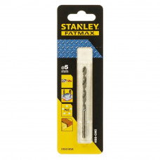Свердло по металу STANLEY FATMAX, діаметр 5 мм, загальна довжина 86 мм, робоча довжина 52 мм, метал, деревина, пластик, промислове, 1 од
