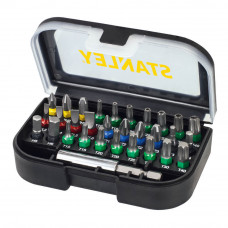 Набір біт STANLEY, Pozidriv, Philips, Torx, Шестигранний Hex, Slotted, Ph1, 2, 3 x 1, Pz 1, 3 x 1, TH30, TH40, T25, L = 60 мм, 31 од, пластиковий кейс