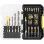 Набір біт і свердел STANLEY FatMax, Phillips, Pozidriv, Torx, Pz1, Pz2, Ph1, Ph2, T20, T25, T30, L= 25, 50 мм, 19 од, пластиковий кейс