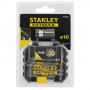 Набір біт STANLEY FatMax, Phillips, Ph1, Ph2, Ph3, L = 50 мм, 10 од, пластиковий кейс