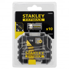 Набір біт STANLEY FatMax, Torx, T10, T15, T20, T25, T30, Т40, L = 50 мм, 10 од, пластиковий кейс