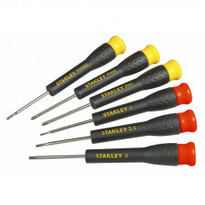 Набір викруток точної механіки STANLEY , 6 од: SL2, SL2.5, SL3, PH000, PH00, PH0