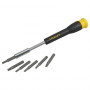 Набір біт STANLEY, Phillips, Pozidriv, Torx, Slotted, Sl1, Ph00, Pz0, Т5, ТТ10, L = 25 мм, 33 од, пластикова коробка