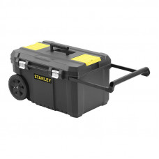 Ящик STANLEY "ESSENTIAL CHEST", 665 x 404 x 344 мм, обсяг 50 л, пластиковий, колеса і телескопічна ручка, вантажепід’ємність 40 кг