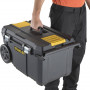 Ящик STANLEY "ESSENTIAL CHEST", 665 x 404 x 344 мм, обсяг 50 л, пластиковий, колеса і телескопічна ручка, вантажепід’ємність 40 кг