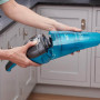 Пилосос акумуляторний BLACK+DECKER, 7.2 В Li-ion, ємність акумулятору 1.5 А/год, 15.5 аВт, потужність всмоктування 334 мм/Н2О, повітряний потік 837 л/хв, ємність пилозбірника 385 мл, вага 0.67 кг