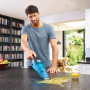 Пилосос акумуляторний BLACK+DECKER, 7.2 В Li-ion, ємність акумулятору 1.5 А/год, 15.5 аВт, потужність всмоктування 334 мм/Н2О, повітряний потік 837 л/хв, ємність пилозбірника 385 мл, вага 0.67 кг