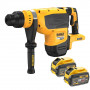 Перфоратор акумуляторний безщітковий DeWALT, SDS MAX, 54 В XR FLEXVOLT 3 А/год, 2 режими, 13.3 Дж, 177-355 об/хв, 1350-2705 уд/хв, 2 акумулятори, зарядний пристрій, валіза, вага 8.5 кг