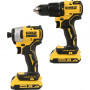 Набір з двох інструментів безщіткових DeWALT, 18 В XR Li-ion, 2 А/год, вага 5.9 кг, валіза, 2 акумулятори і зарядний пристрій