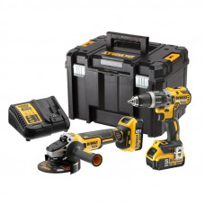 Набір з двох інструментів безщіткових DeWALT, 18 В XR Li-ion, 5 А/год, вага 4.2 кг, валіза, 2 акумулятори і зарядний пристрій