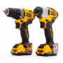 Набір з двох інструментів безщіткових DeWALT, 12 В XR Li-ion, 3 А/год, вага 5.1 кг, валіза, 2 акумулятори і зарядний пристрій