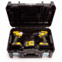 Набір з двох інструментів безщіткових DeWALT, 12 В XR Li-ion, 3 А/год, вага 5.1 кг, валіза, 2 акумулятори і зарядний пристрій