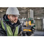 Рівень лазерний лінійний DeWALT, 18 В XR Li-ion, зелений промінь, промені 3 х 360°, вага комплекту 3.7 кг, 1 акумулятор 18 В XR Li-ion 2 А/год, ЗП, кронштейн для настінного монтажу, кейс
