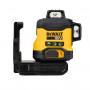 Рівень лазерний лінійний DeWALT, 18 В XR Li-ion, зелений промінь, промені 3 х 360°, вага комплекту 2.9 кг, без акумулятора і зарядного пристрою, кронштейн для настінного монтажу, кейс