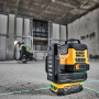 Рівень лазерний лінійний DeWALT, 18 В XR Li-ion, зелений промінь, промені 3 х 360°, вага комплекту 2.9 кг, без акумулятора і зарядного пристрою, кронштейн для настінного монтажу, кейс