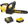 Пила ланцюгова акумуляторна безщіткова DeWALT, 18 В, 5 А/год, шина 30 см, ланцюг OREGON 3/8, 1 акумулятор і зарядний пристрій, автоматична подача мастила